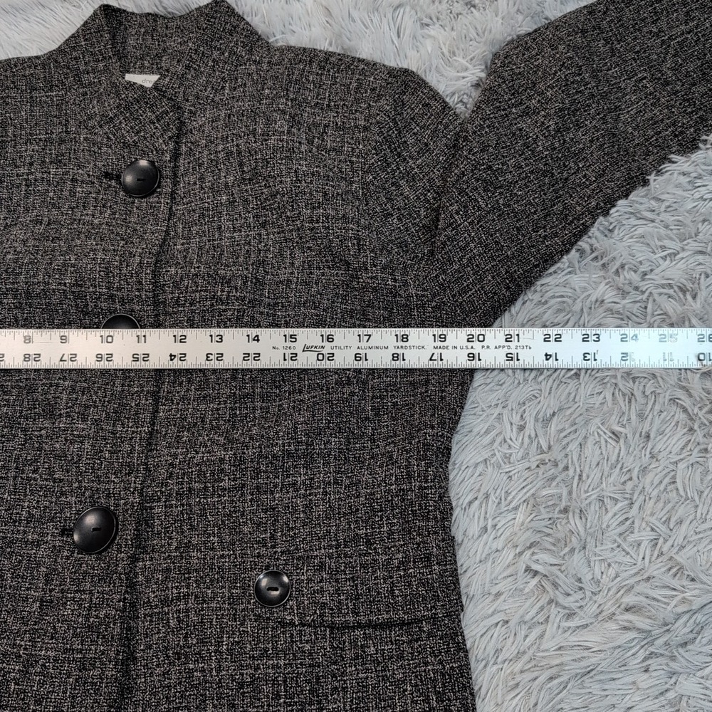 Dressbarn Jacket Womens M Gray Blazer Button Up Career‎ Comfort Preppy Casual - Picture 3 of 10